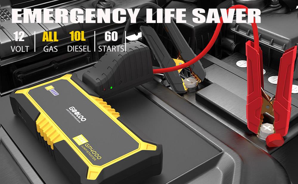 Portable Car Jump Starter, 4000A Peak 39800mAH Battery Jump Starter(for All  Gas or Diesel Engine), 12V Auto Battery Booster w/ LCD Display&Indicator