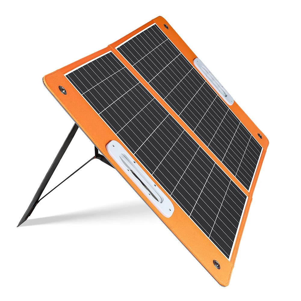 Flashfish TSP 18V 60W Foldable Solar Panel, Portable Solar Charger with DC Outputs, 2 USB Outputs
