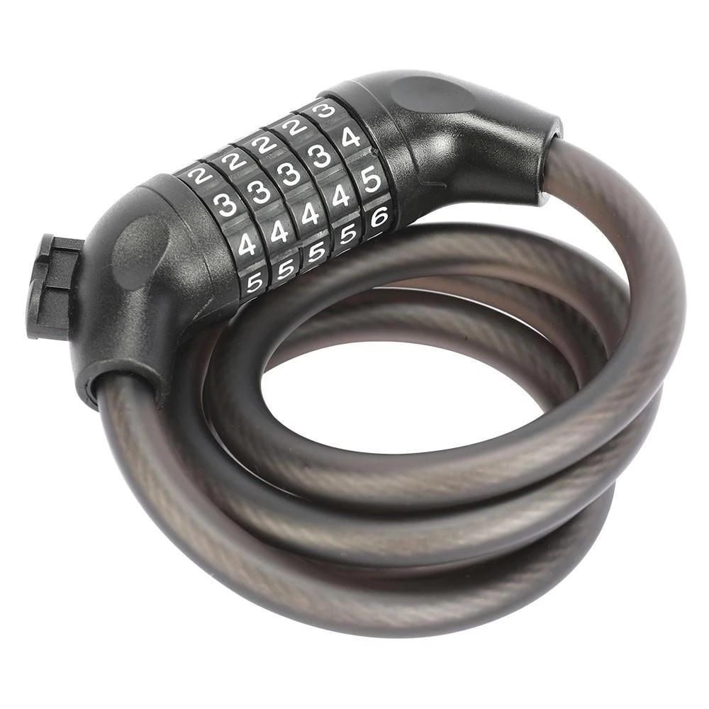 5 Dial-up Combination Cable Bike Lock, 1.2m x 12mm