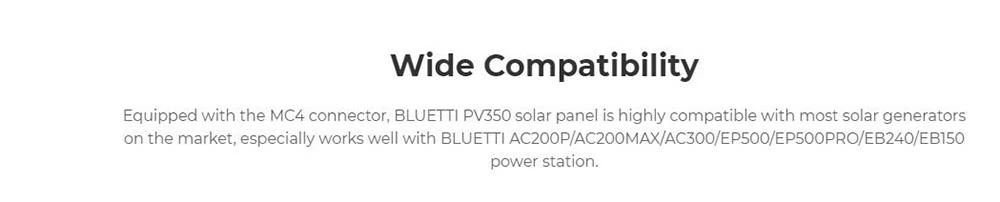 BLUETTI PV350 350W Opvouwbaar Draagbaar Zonnepaneel, 23,4% Hoger Omzettingspercentage, IP65 Waterdicht