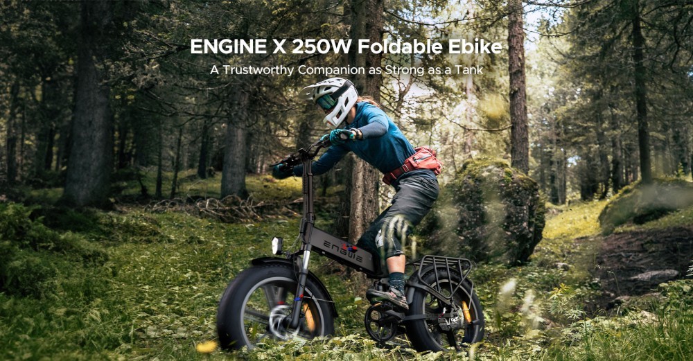 Engwe Engine X 20 Inch Fat Tire Foldable Electric Bike - 250W Motor & 48V 13Ah Battery