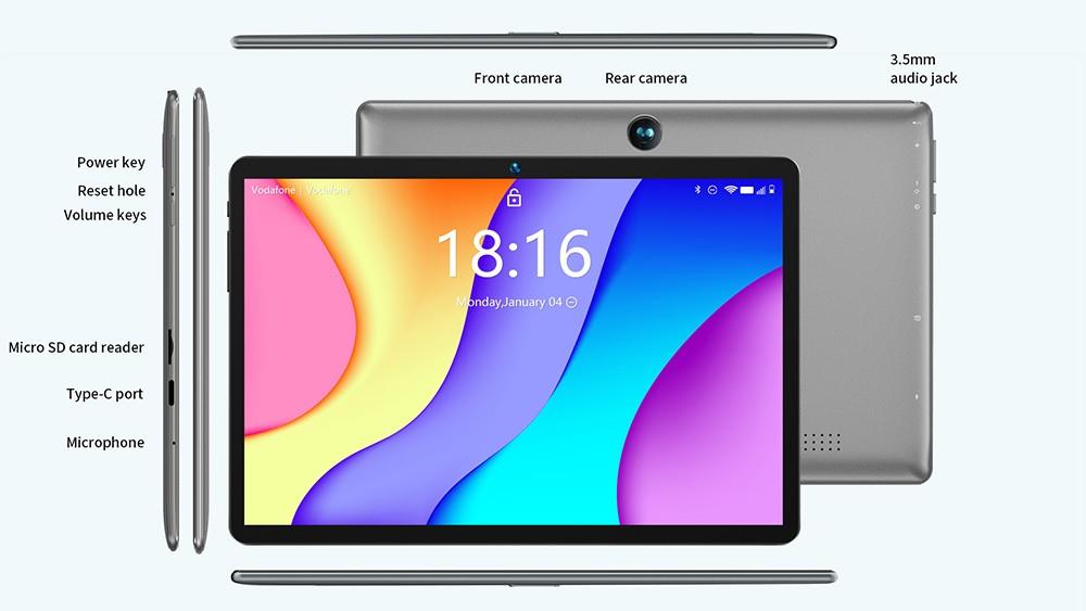 BMAX I9 Plus 10.1 inch Tablet, 4GB RAM 64GB ROM, RK3566 Quad Core CPU, Android 12, 2MP 5MP Camera, 5000mAh Battery