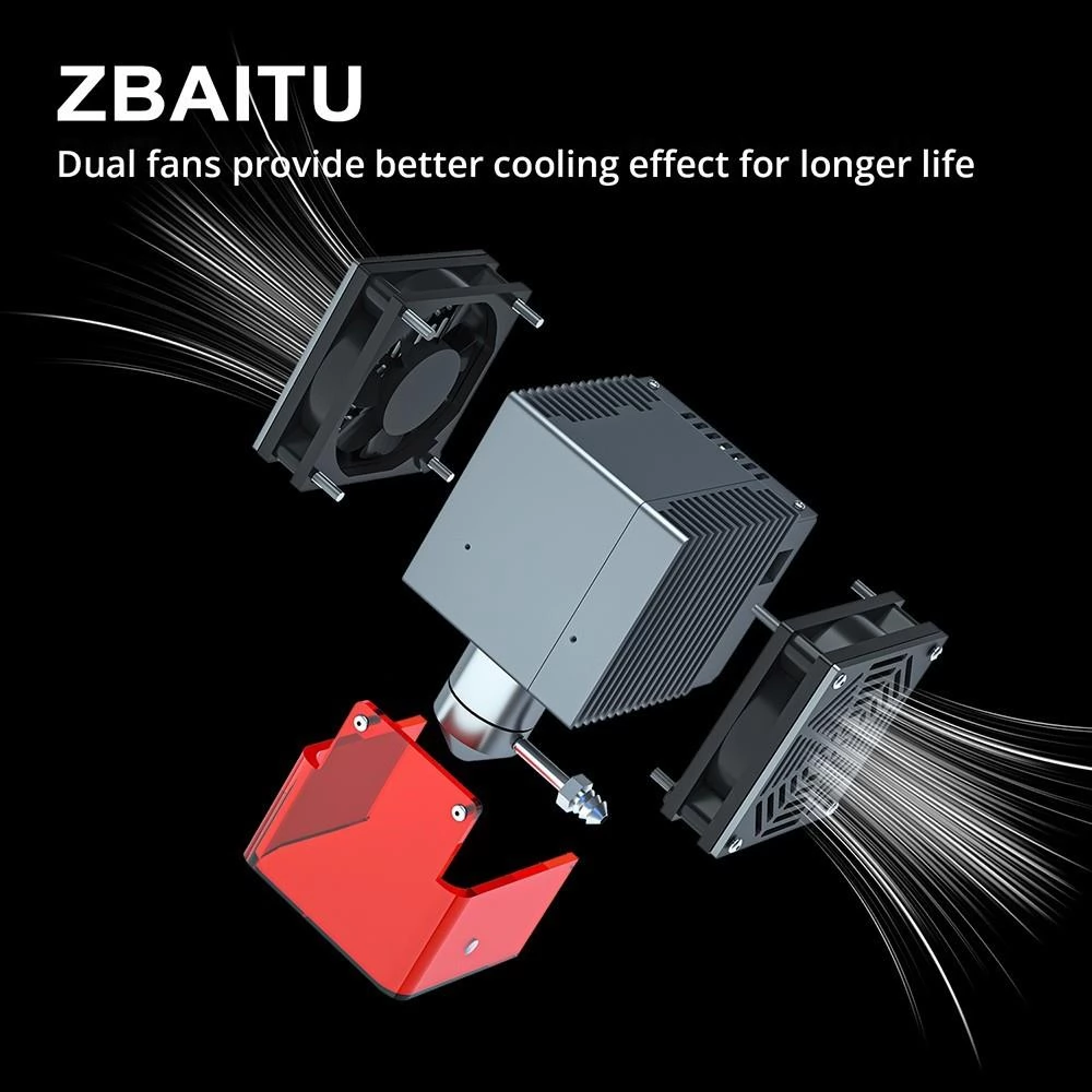 ZBAITU M81 F20 VF 20W Lasergravur-Schneider mit aktualisierten Schleppketten-Kits, Fix-Fokus, Luftunterstützung, 810*460mm
