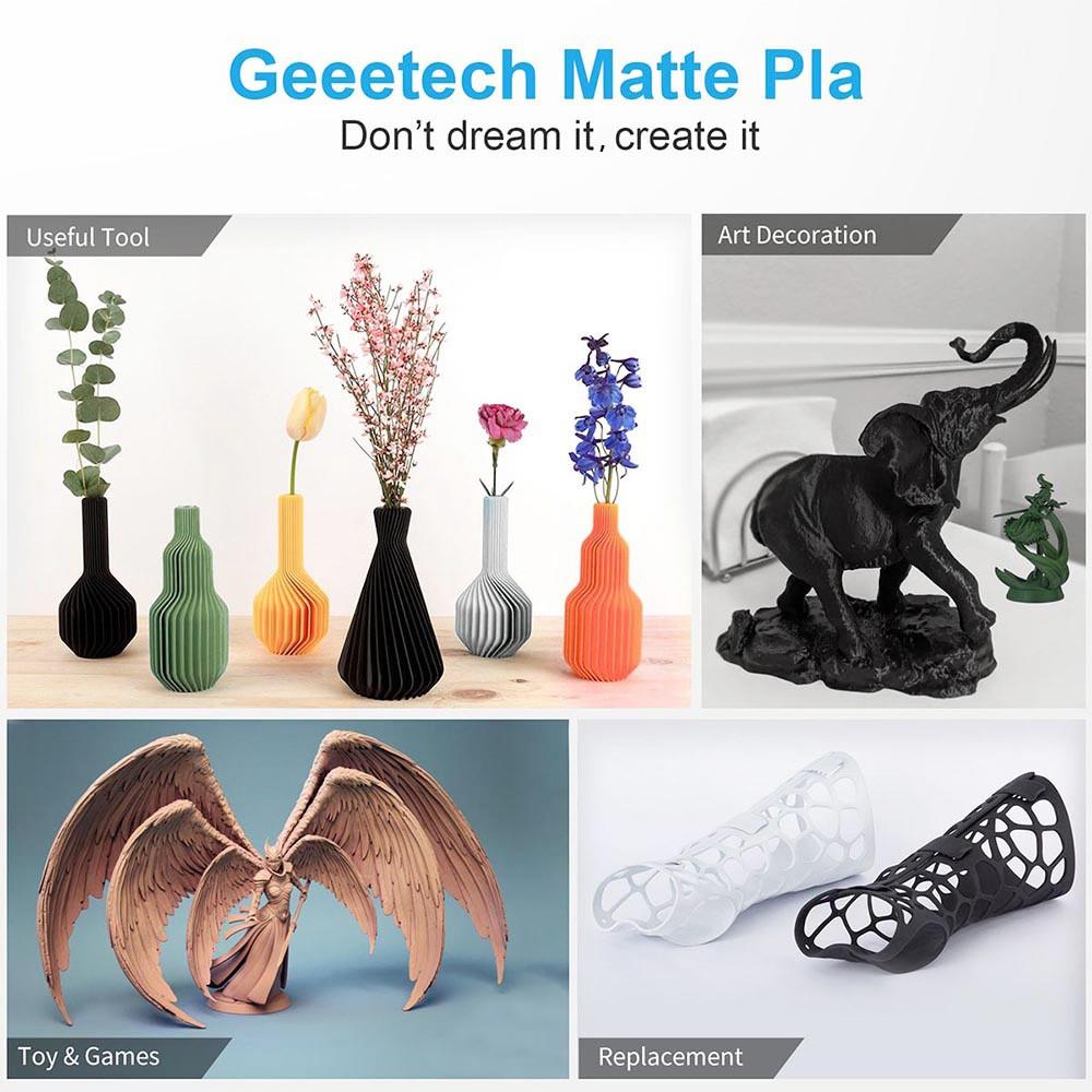 Geeetech mattes PLA-Filament für 3D-Drucker, 1,75 mm Maßgenauigkeit +/- 0,03 mm, 1kg Spule  – Orange