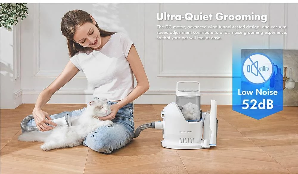 Neakasa P2 Pro Dog Clipper with Vacuum Cleaner, Professional Pet Grooming Set, Pet Hair Clipper with 5 Care Tools