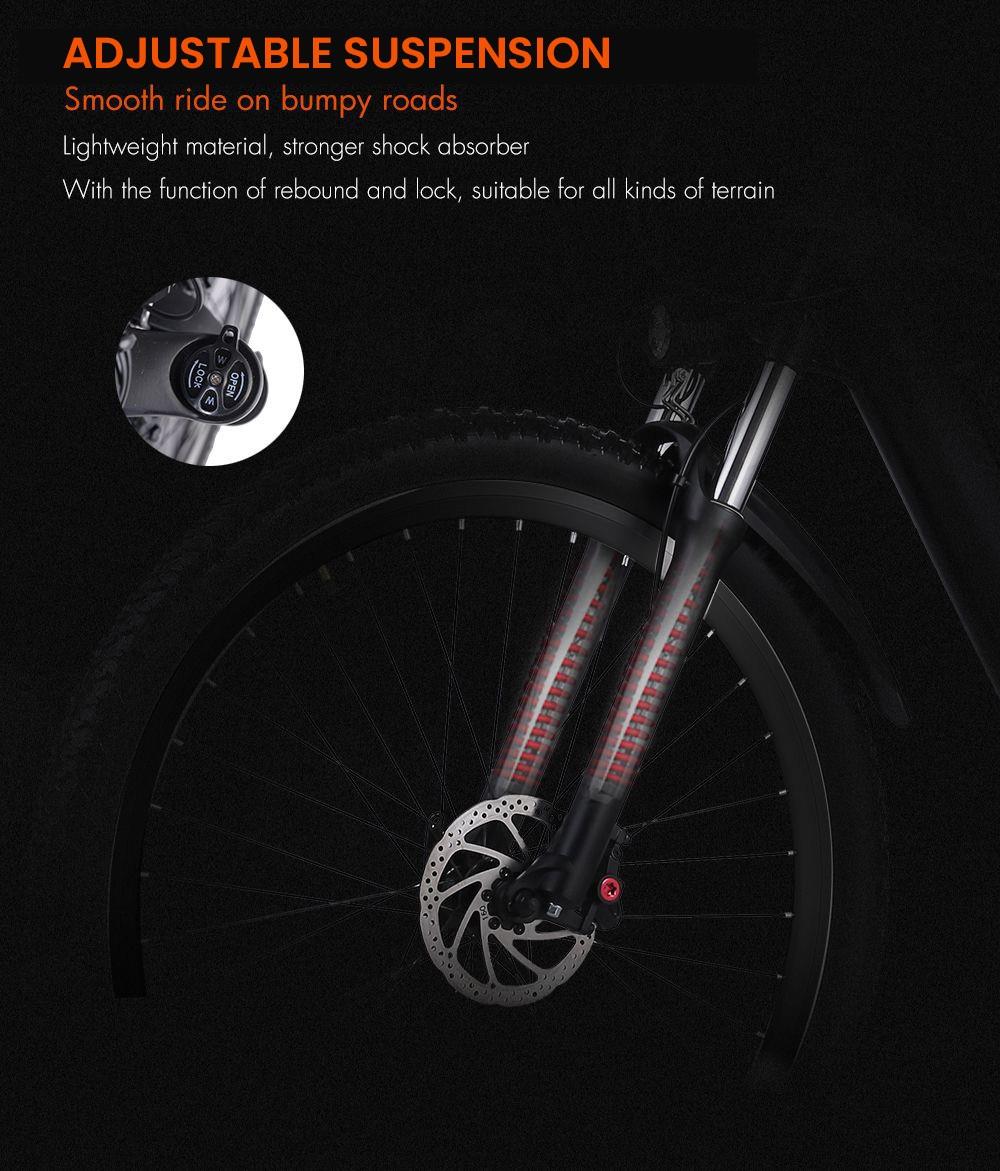 Randride YG90B 27,5 Elektrische fiets met banden, 17Ah batterij, 1000W motor, 45km/h max snelheid - Zwart
