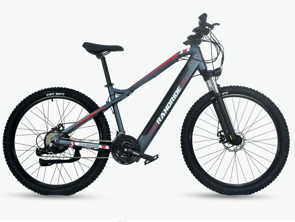 RANDRIDE Y90 27.5*1.95in CST Tire Electric Bike, 500W Motor, 48V 13.6Ah Battery, Max Speed 40km/h - Black