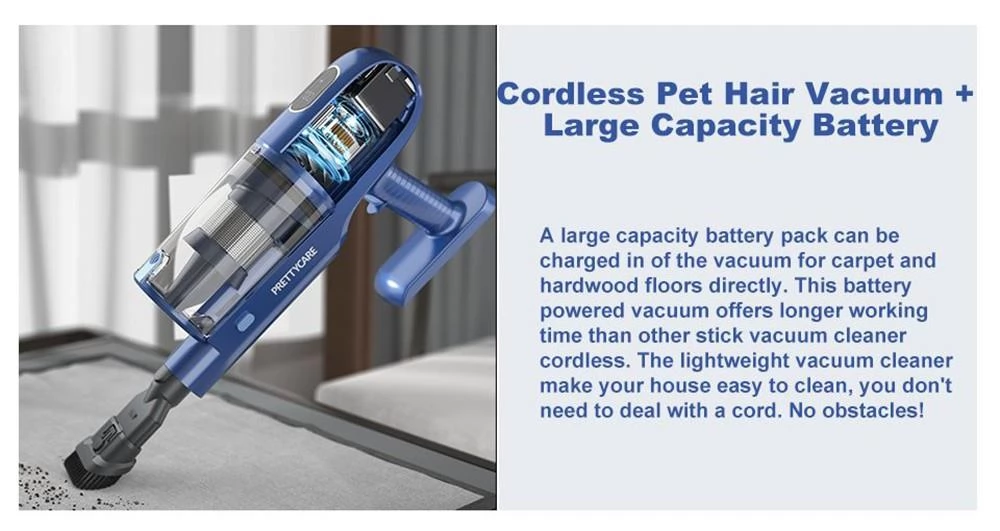 thumbnail image 2 of Hosome HC20 Pro Cordless Vacuum Cleaner – 250W, 26Kpa, 4-in-1 Touch Display, Purple 2 of 6