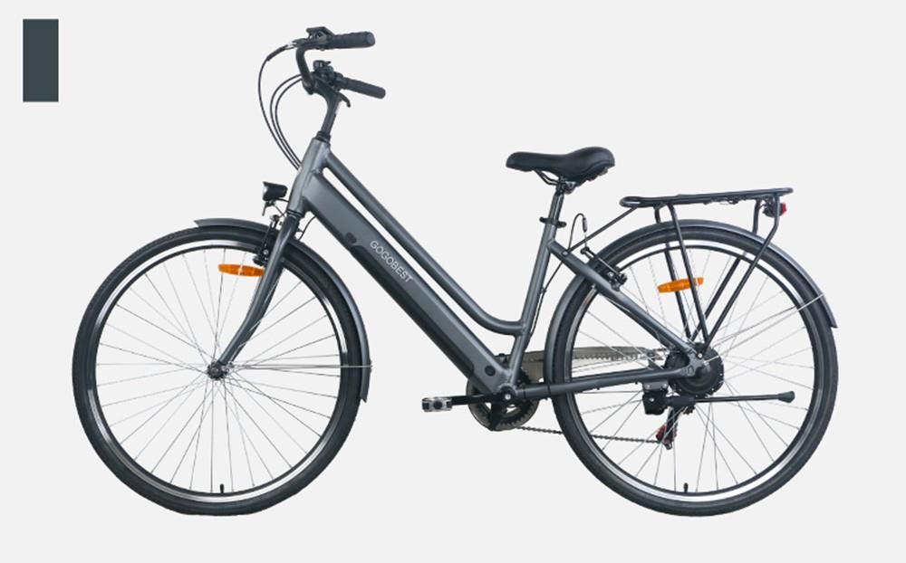 GOGOBEST GM28 elektrische fiets, 27,5*1,5 banden, 36V 350W motor, 25km/h, 10.4Ah batterij, 60-80km - Wit