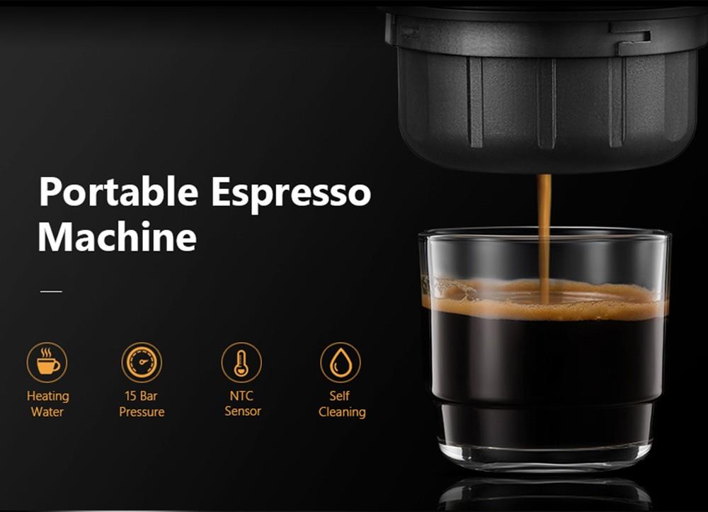 BioloMix CP010 Kabellose tragbare Kaffeemaschine, 15-18 Bar elektrische Kapsel-Espressomaschine, 7800mAh Akku