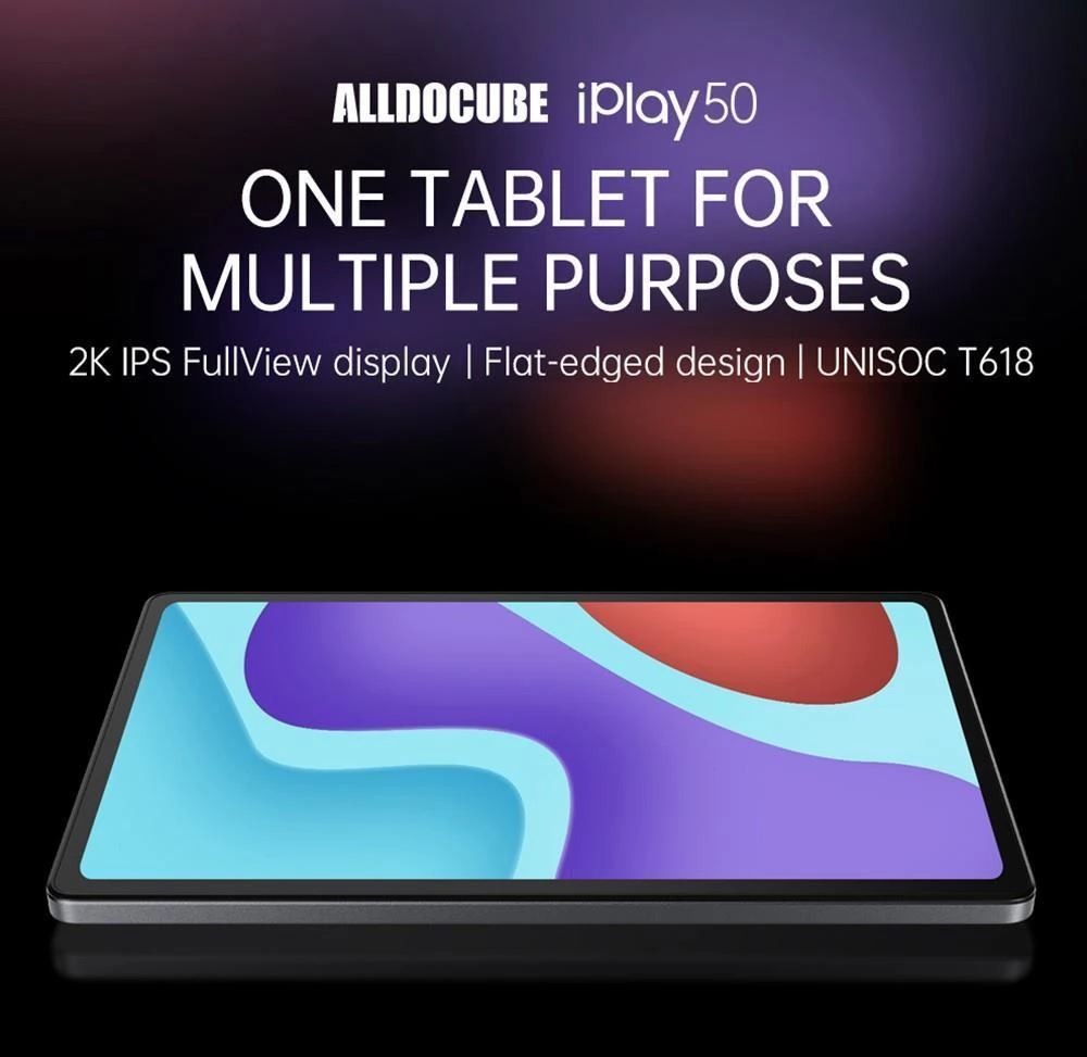 Alldocube iPlay 50 4G LTE-tablet UNISOC T618 Octa-core CPU, 10.4 2K UHD Scherm, Android 12 6 128GB, Dubbele Cameras