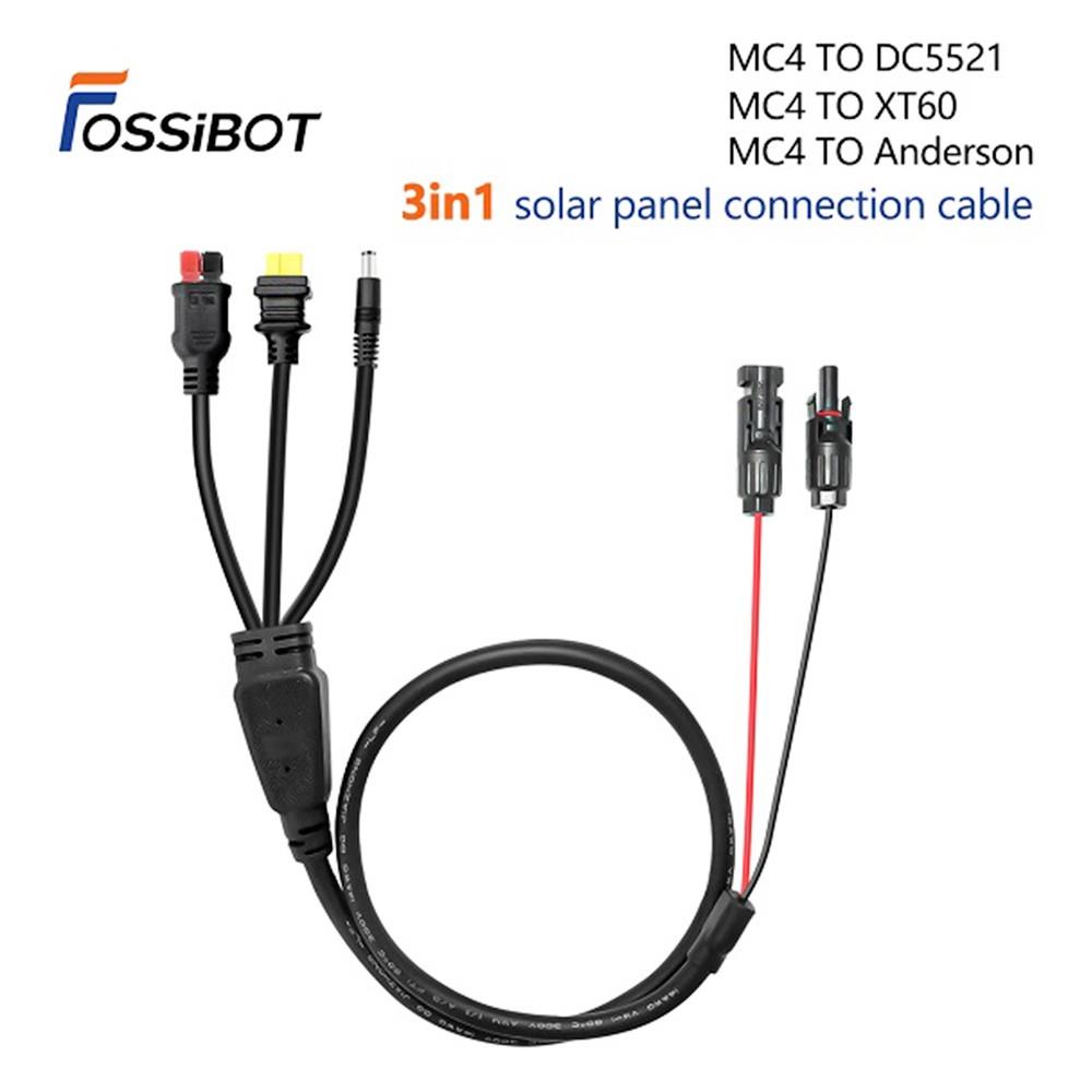 FOSSiBOT 3 in 1 MC4 Solar Panel Connection Cable