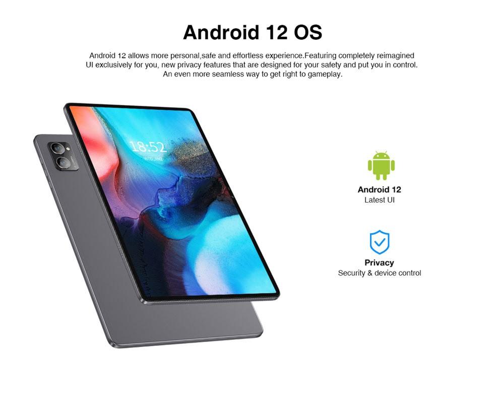 N-one NPad S 10.1 Tablet MTK8183 Octa-Core CPU, Android 12 OS, 4GB RAM 64GB ROM, 5G WiFi, BT5.0 6600mAh Batterij