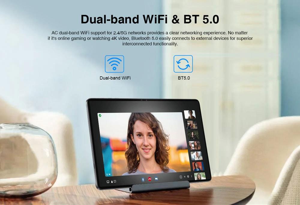 N-one NPad S 10.1 Tablet MTK8183 Octa-Core CPU, Android 12 OS, 4GB RAM 64GB ROM, 5G WiFi, BT5.0 6600mAh Akku