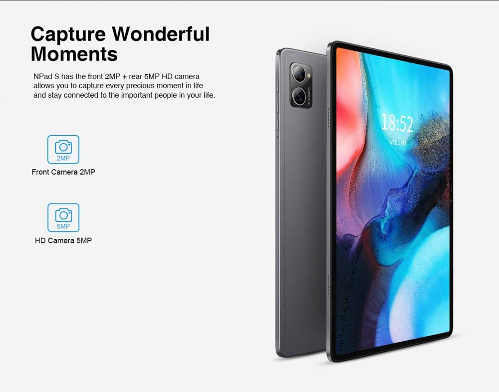 N-one NPad S 10.1 Tablet MTK8183 Octa-Core CPU, Android 12 OS, 4GB RAM 64GB ROM, 5G WiFi, BT5.0 6600mAh Akku
