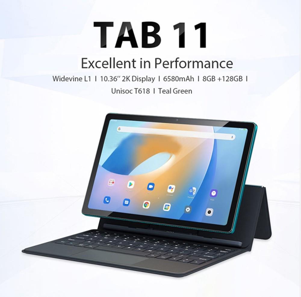 Blackview Tab 11 Tablet 10.35 Inch 2K Display, Unisoc T618 Processor, 8GB RAM 128GB ROM, Android 11, Bluetooth 5.0 - Silver
