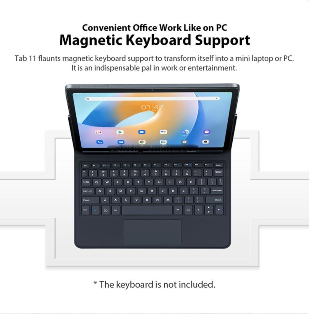 Blackview Tab 11 Tablet 10,35 Zoll 2K Display, Unisoc T618 Prozessor, 8GB RAM 128GB ROM, Android 11, Bluetooth 5.0 - Silber