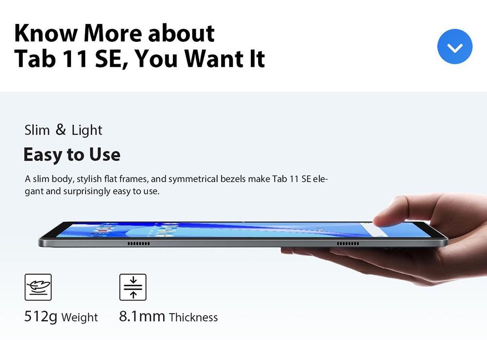Blackview Tab 11 SE Tablet mit 10.36in FHD Bildschirm, 7680mAh Akku, Octa-Core Unisoc T606, 8GB RAM 128GB Speicher - Blau