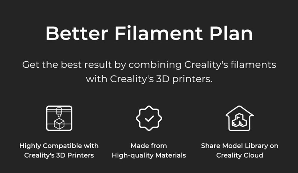 Creality Hyper Series 1.75mm PLA 3D Printing Filament 1KG - White