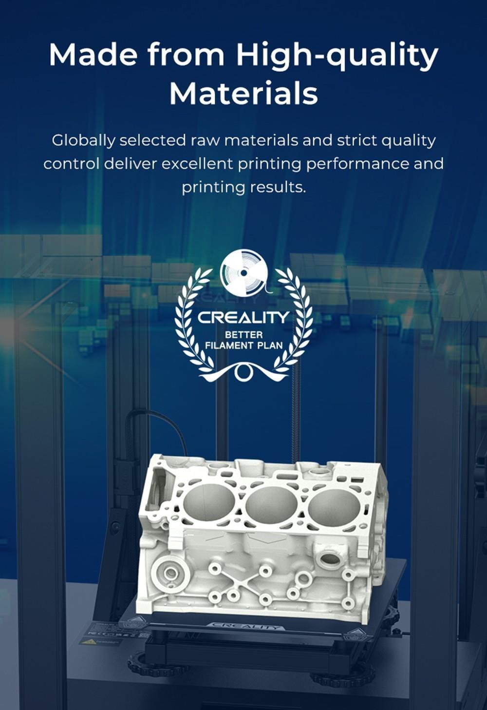 Creality Hyper Series 1.75mm PLA 3D Printing Filament 1KG - Grey