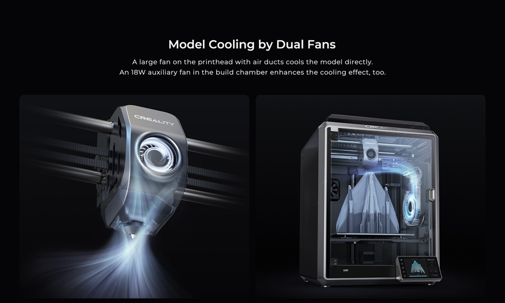 Creality K1 3D Drucker, Auto Leveling, 32mm³/s Max Flow Hotend, 600mm/s Max Geschwindigkeit
