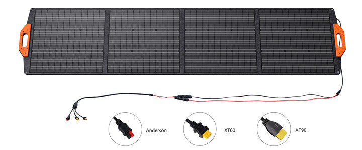 FOSSiBOT SP200 18V 200W Foldable Solar Panel with Magnetic Handle, 23.4% High Efficiency Monocrystalline Solar Cells