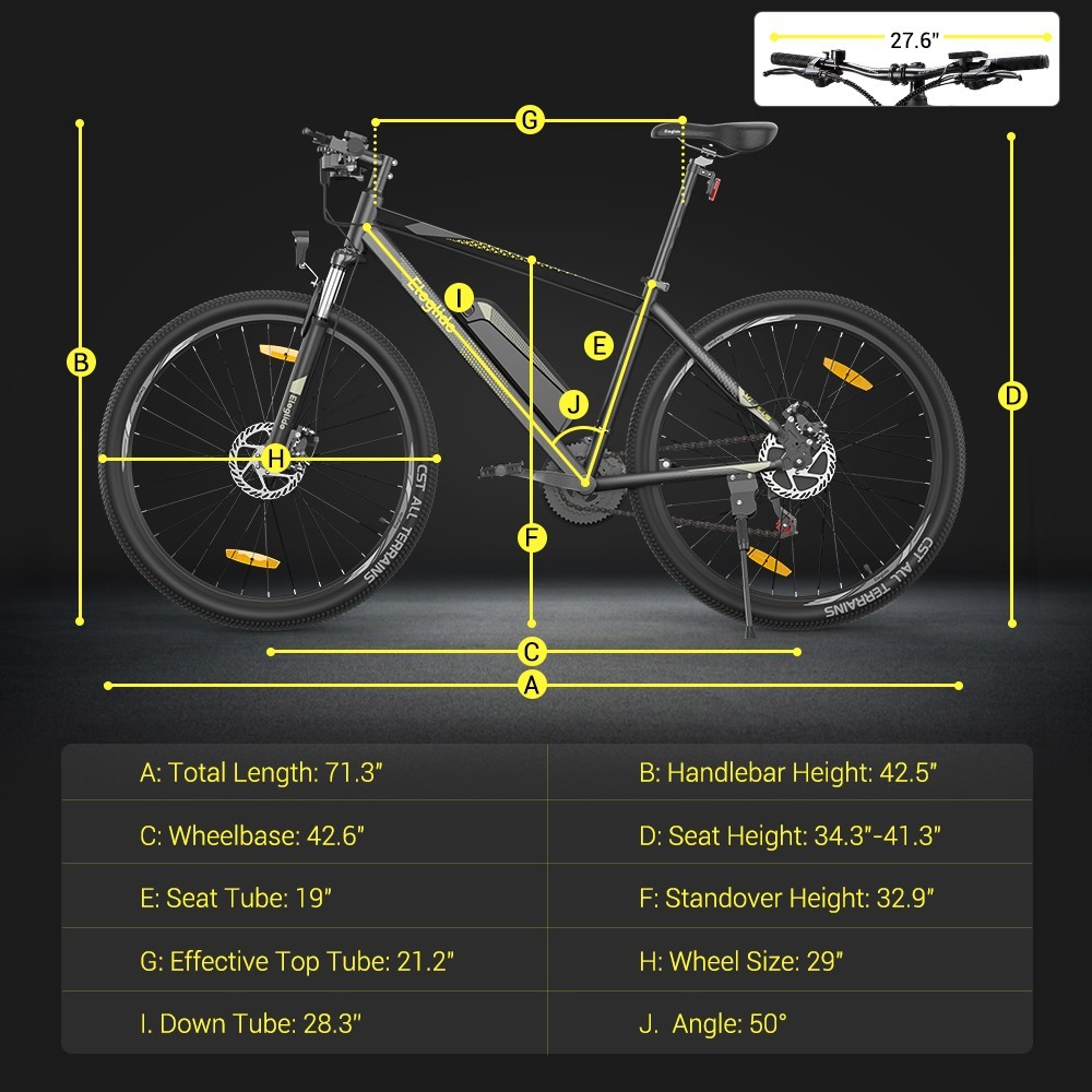 Eleglide M1 PLUS 29 Inch CST Tire Elektrische fiets MTB Mountainbike 250W borstelloze motor 36V 12,5Ah batterij