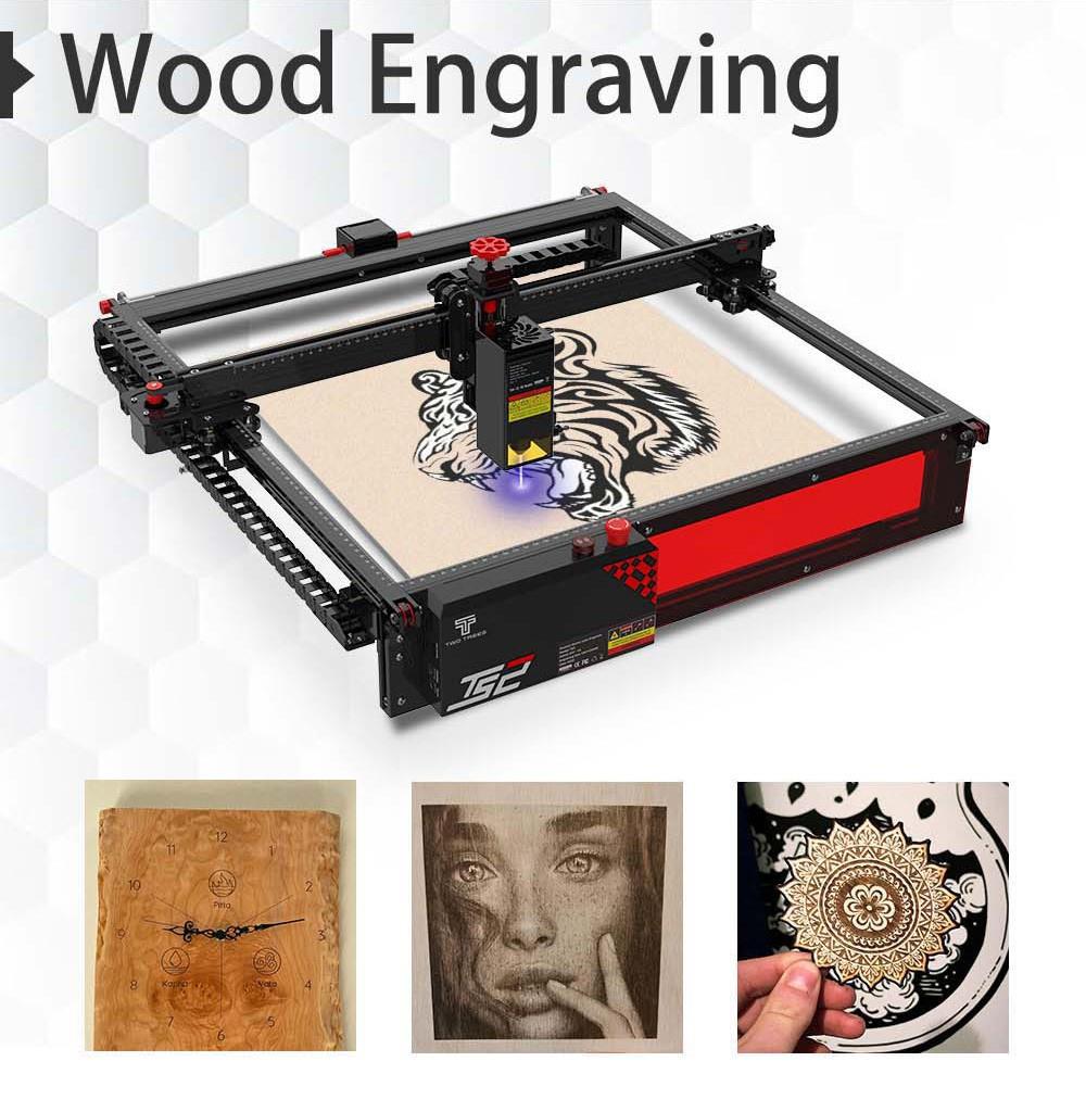 TWO TREES TS2 20W Laser Engraver Cutter, Auto Focus, Air Assist, 0.01mm Engrave Precision, Offline Engraving
