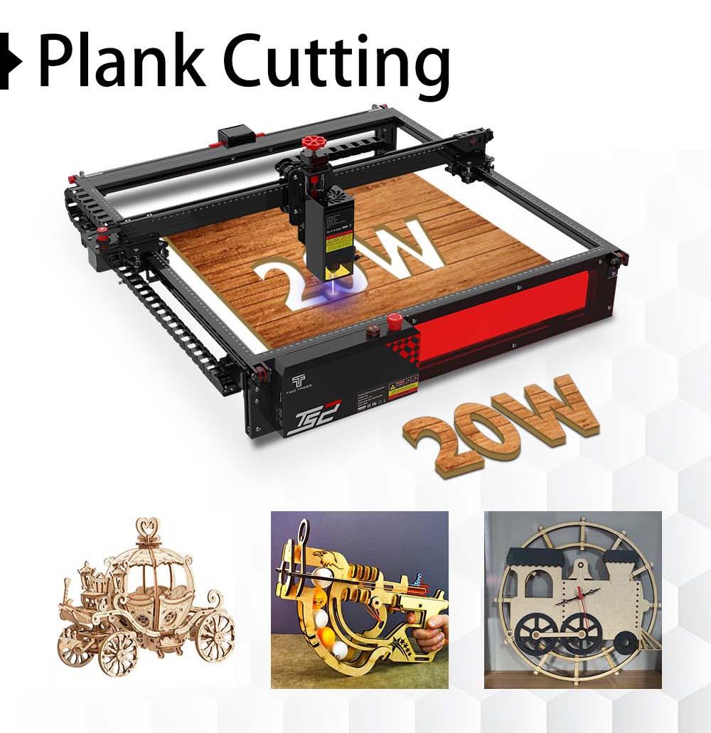 TWO TREES TS2 20W Laser Engraver Cutter, Auto Focus, Air Assist, 0.01mm Engrave Precision, Offline Engraving