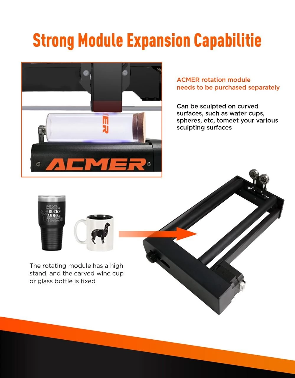 ACMER P1 10W Laser Engraver Cutter, 0.06x0.08mm Spot, 10000mm/min Engraving Speed, Offline Engraving, 400x410mm