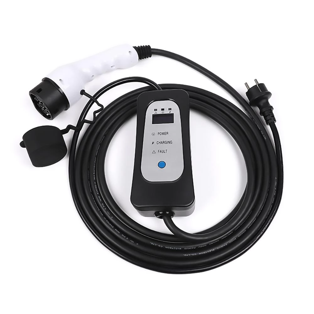 ANDAIIC EV Charger Electric Car Portable Charger Type 2 IEC62196 Mode 2 8A/10A/13A/16A Current Adjustable 5m Cable - EU