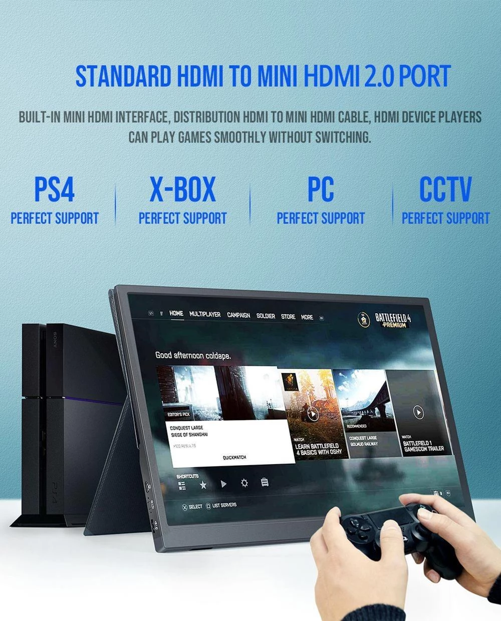 AOSIMAN 156FIT Portable Monitor, 15.6 inch Screen, 2.4G 5G Dual-band Wireless Touch 1080P Monitor