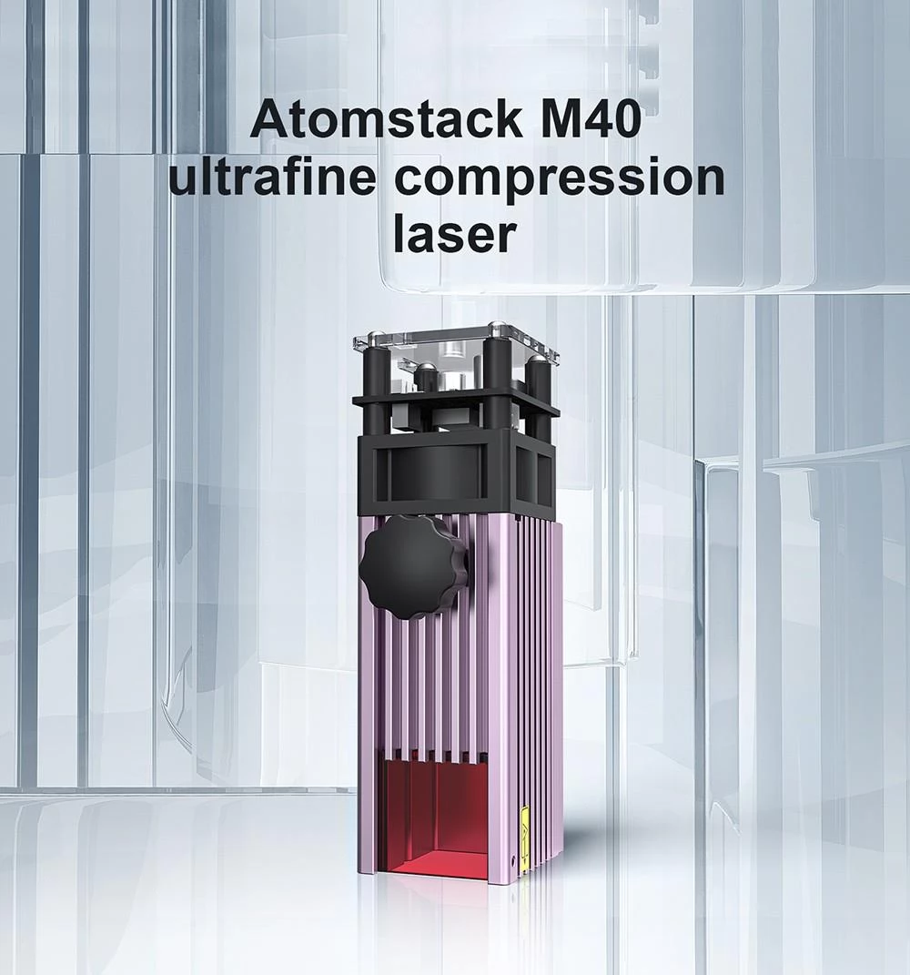 ATOMSTACK M40 40W Laser Module, Fixed Focus Laser, Ultra-Fine Compressed Spot, Compatible with Atomstack, Ortur, NEJE