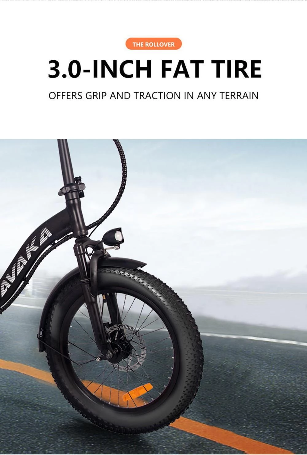 AVAKA BZ20 PLUS 20*3 Zoll faltbares Elektrofahrrad mit bürstenlosen 500W Motor und 48V 15Ah Akku