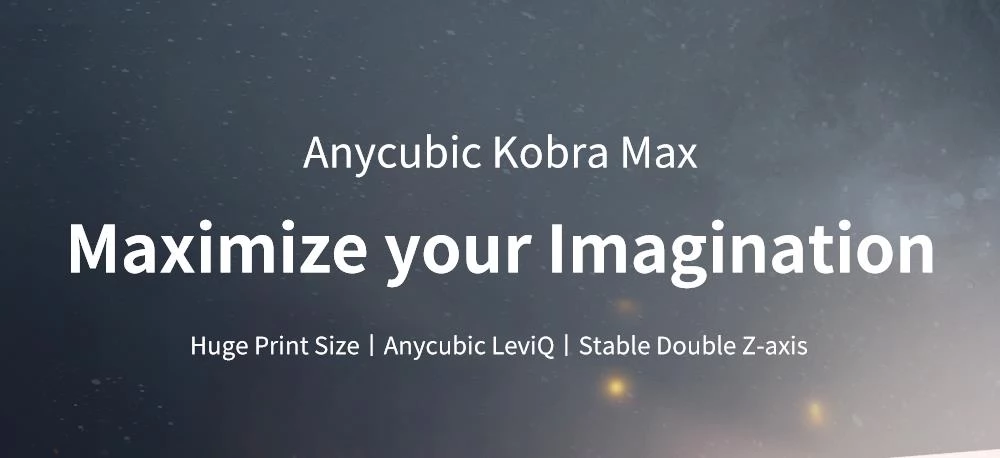 Anycubic Kobra Max 3D Printer Auto Leveling Stepper Drivers 4.3 inch Display Printing Size 450x400x400mm
