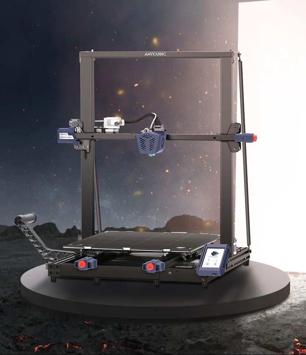 Anycubic Kobra Max 3D Printer Auto Leveling Stepper Drivers 4.3 inch Display Printing Size 450x400x400mm