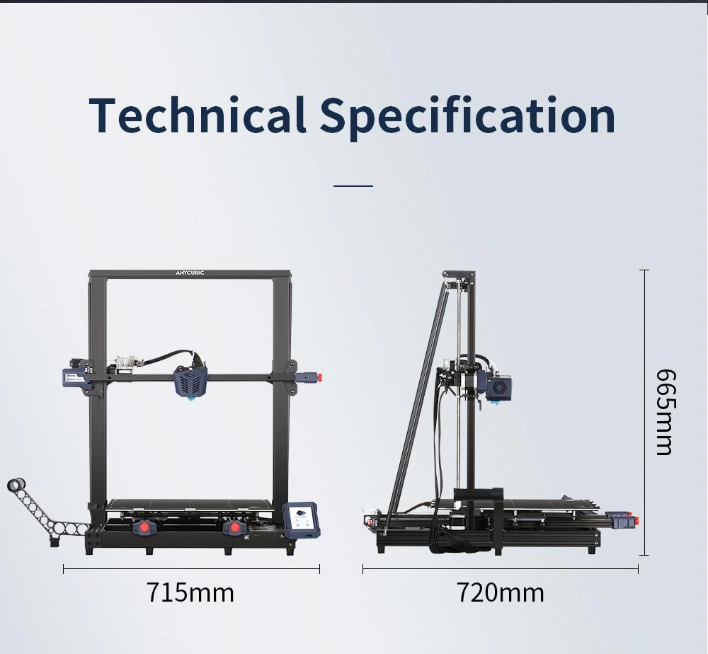 Anycubic Kobra Max 3D Printer Auto Leveling Stepper Drivers 4.3 inch Display Printing Size 450x400x400mm