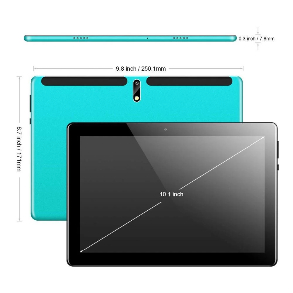 BDF M107 10.1 Inch 2G LTE Tablet with Leather Case, Octa Core 2GB 32GB, Android 10 8MP 2MP Dual Camera