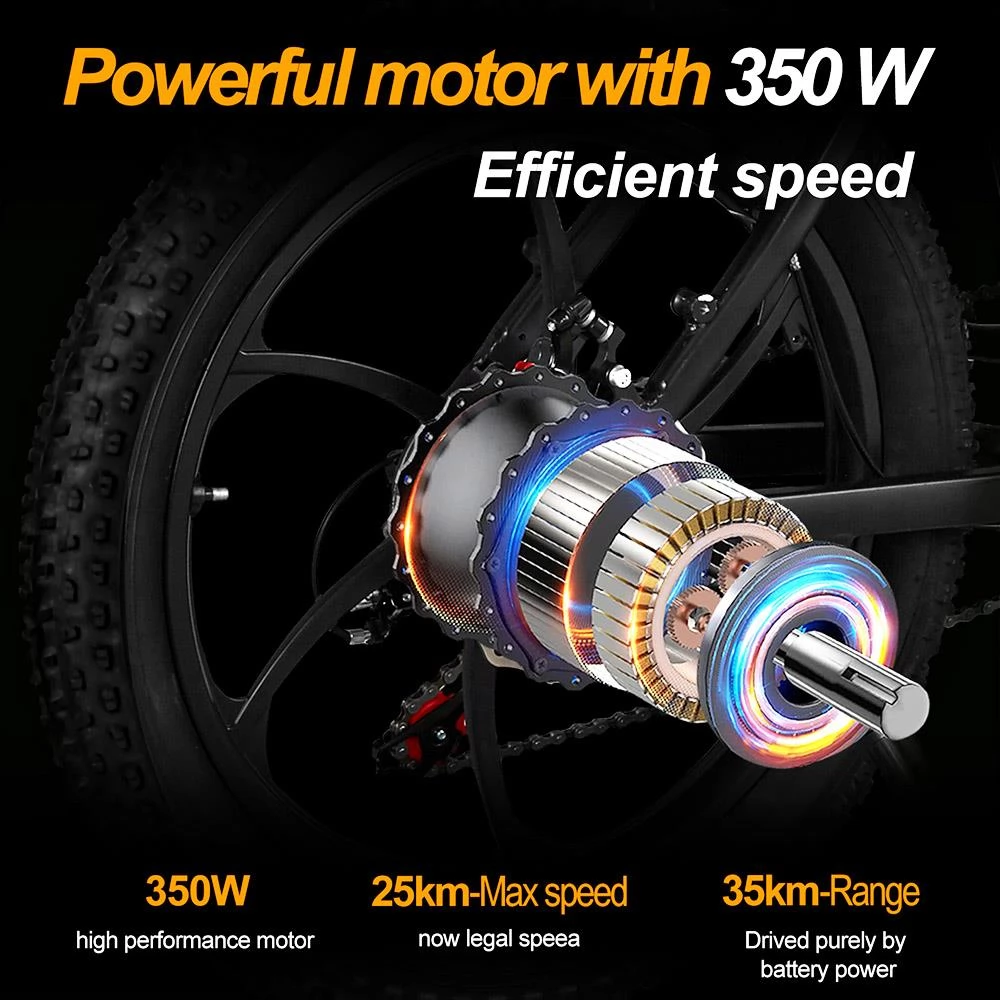BK6 Electric Bike 48V 350W Motor 10Ah Battery Max Speed 25km/h Max Mileage 35km