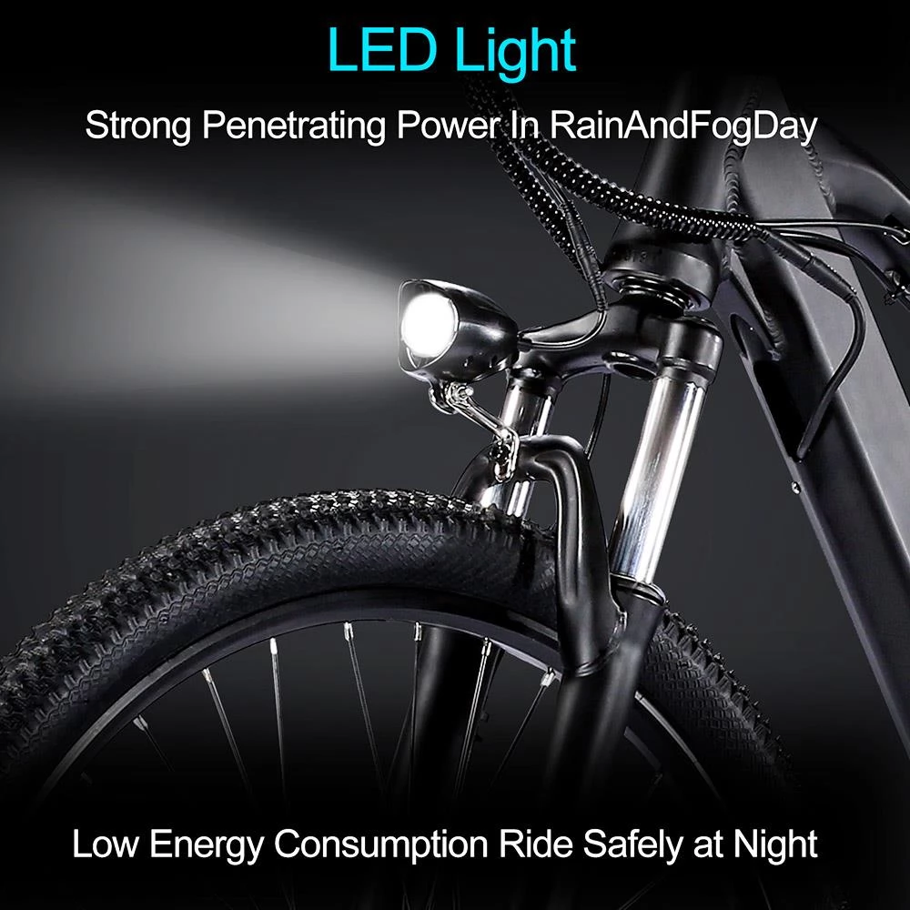 BK7 elektrische fiets 26 inch band Shimano 21 versnelling voorvering en dubbele schijfremmen - 350W motor 48V 7.5Ah batterij
