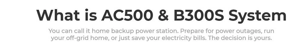 BLUETTI AC500 5000W Inverter Module Generator Expandable Power Station