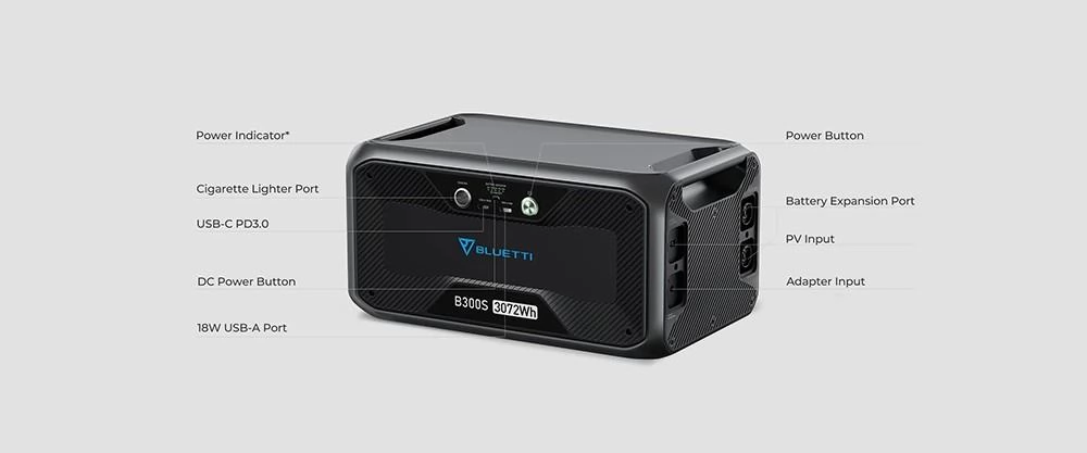 BLUETTI AC500 + B300S Powerstation 5000W/3072WH LiFePO4-Akku für Home-Batterie-Backup