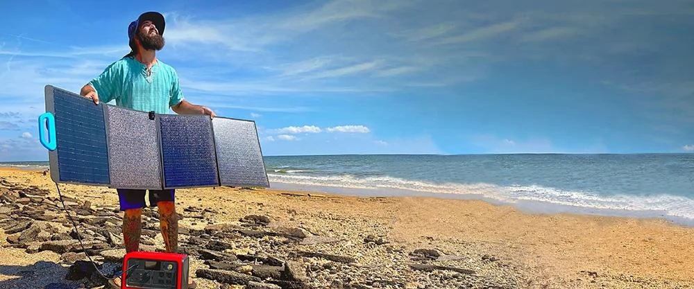 BLUETTI PV120 120W Faltbares tragbares Solarpanel, 23,4% hohe Umwandlungsrate, IP65 wasserdicht
