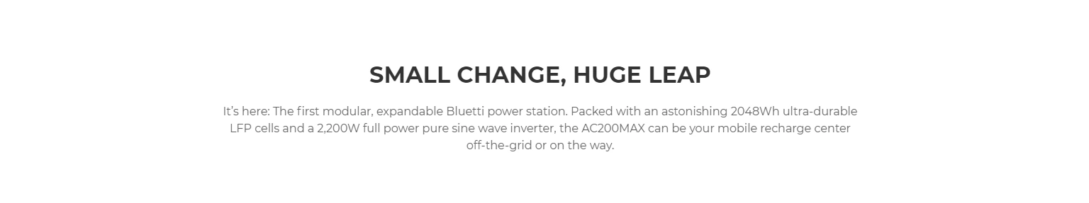 BLUETTI AC200MAX Power Station Solar Generator + B300 LiFePO4 Battery Module Home Battery Backup Combo (5120Wh)