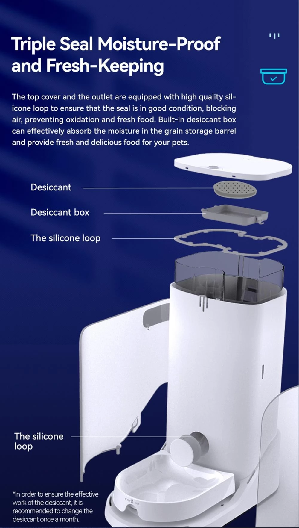 CATLINK CL-F-01 Smarter Futterspender, 3,5 l Fassungsvermögen, Datenverfolgung, Dual-Power-Unterstützung, App-Steuerung