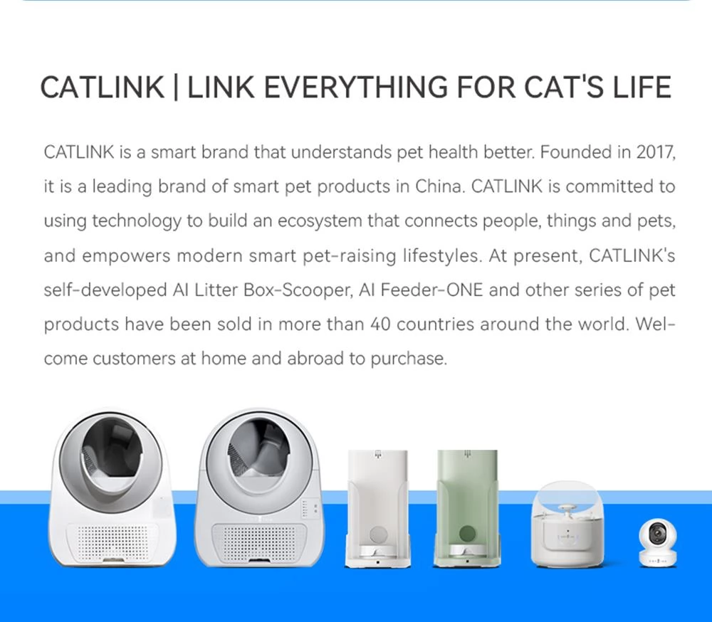 CATLINK CL-F-01 Cat Smart Food Dispenser, 3.5L Capacity, Data Tracking, Dual Power Support, App Remote Control