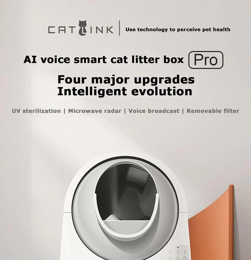 CATLINK SCOOPER Pro CL-05 Selbstreinigende Katzentoilette mit Sprachübertragung & APP-Steuerung