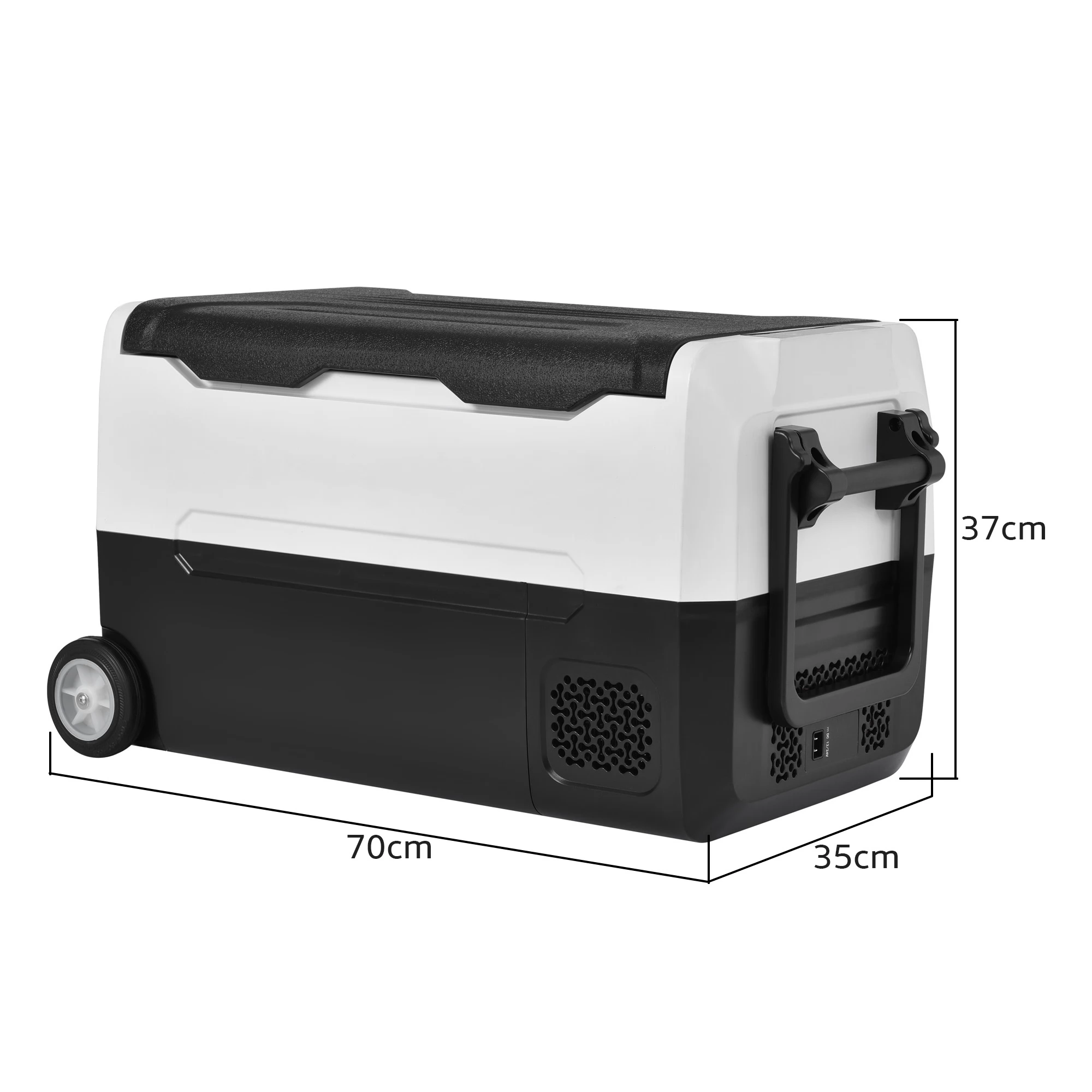 Portable Compressor Cool Box Car Refrigerator 31.5L Double Zone APP Control 12/24V DC 100-240V AC for Outdoors Camping