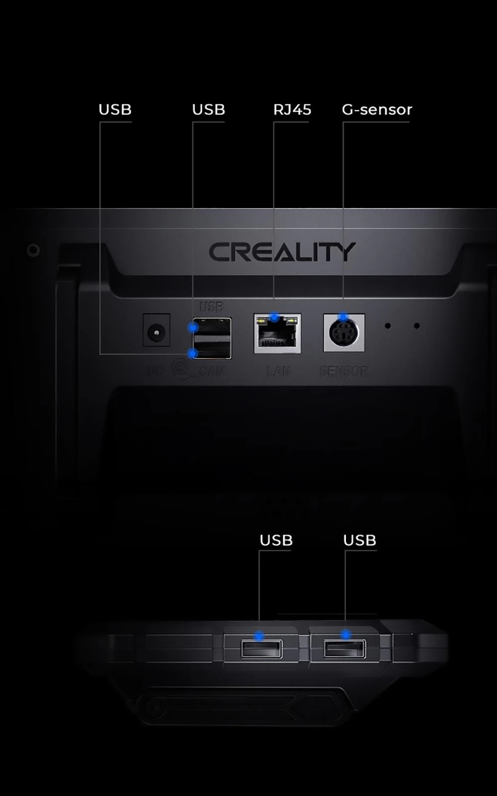Creality Sonic Pad, Open Source 3D Druckpad basierend auf Klipper, präziser 7 Zoll-Bildschirm, Auflösung 1024 x 600
