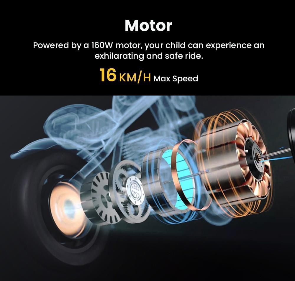 Hyper GOGO Cruiser 12 Electric Motorcycle for Kids, 12in Tires, 160W Motor, 21.9V 5.2Ah Battery - Orange